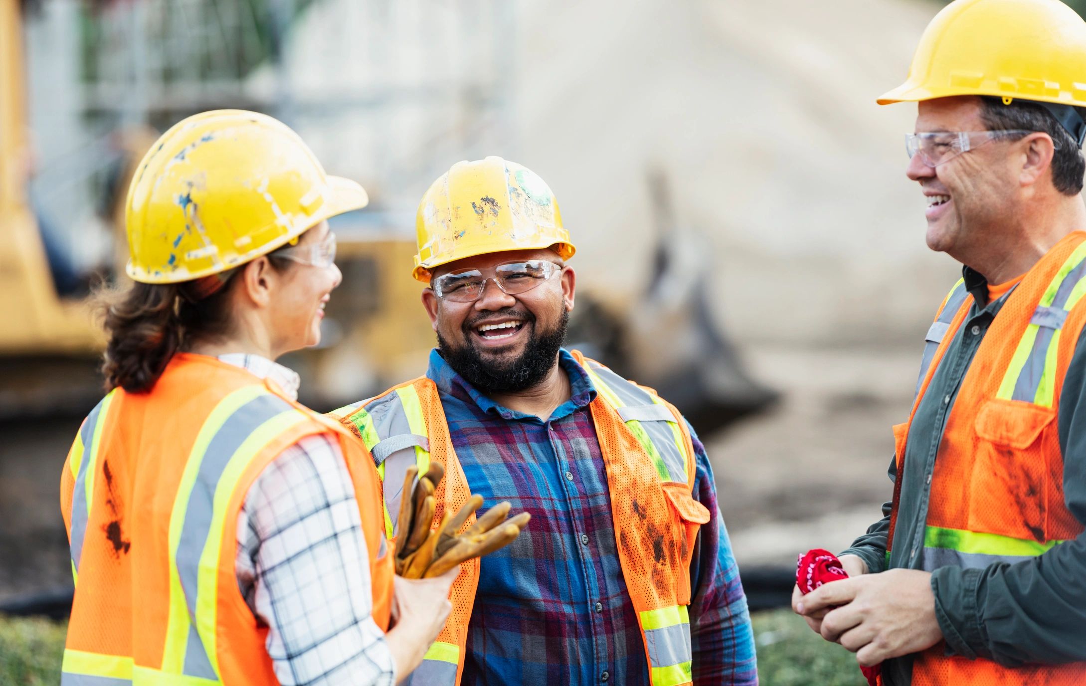 Project delivery team at a construction site