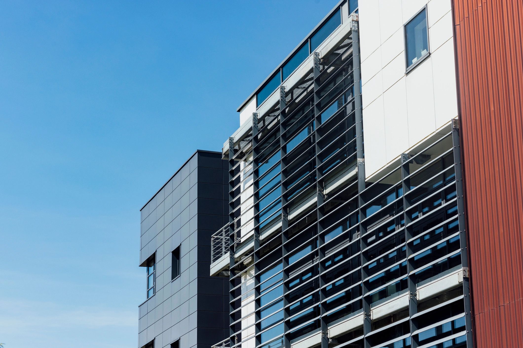 Modern building exterior in daylight