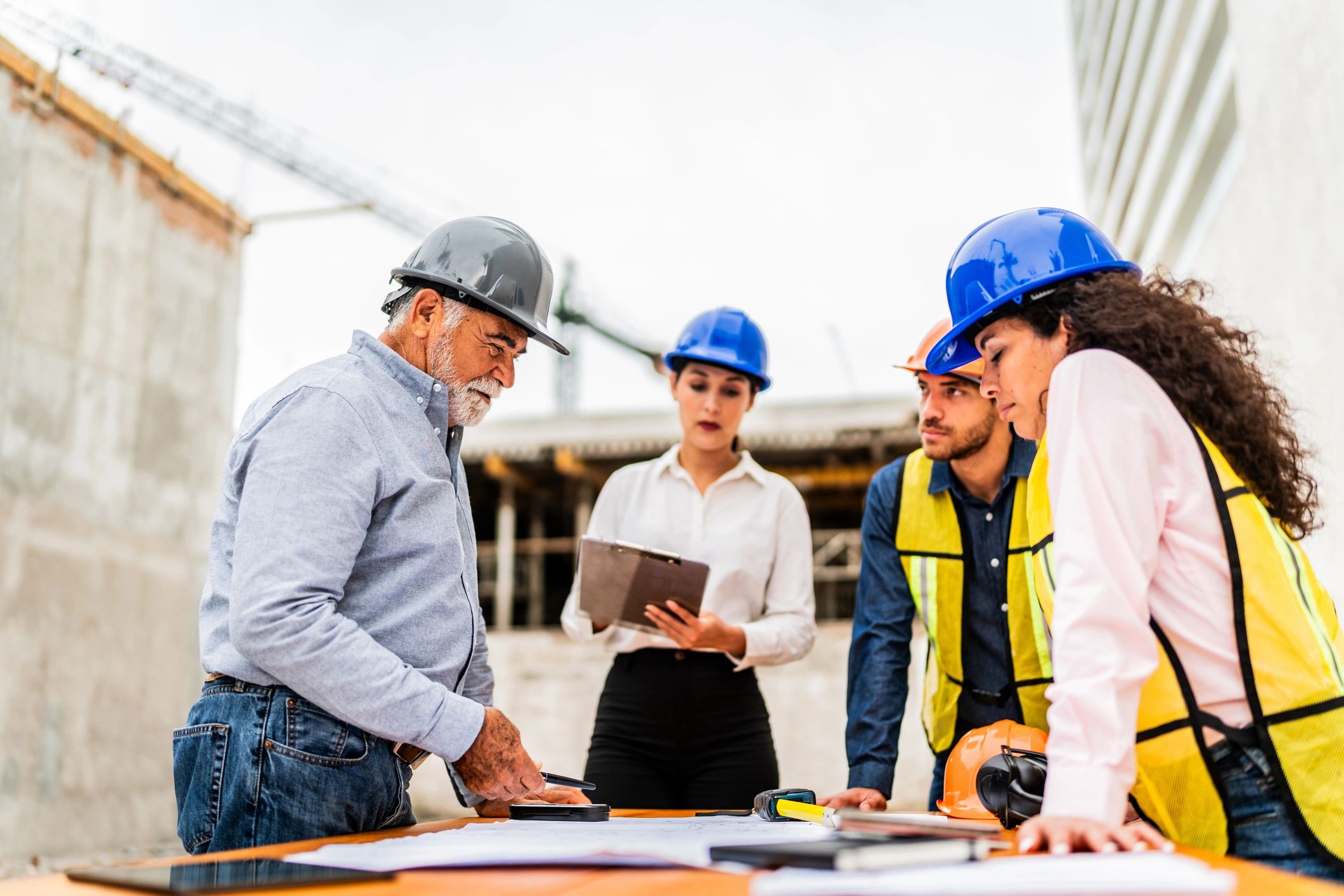 Project team in discussion