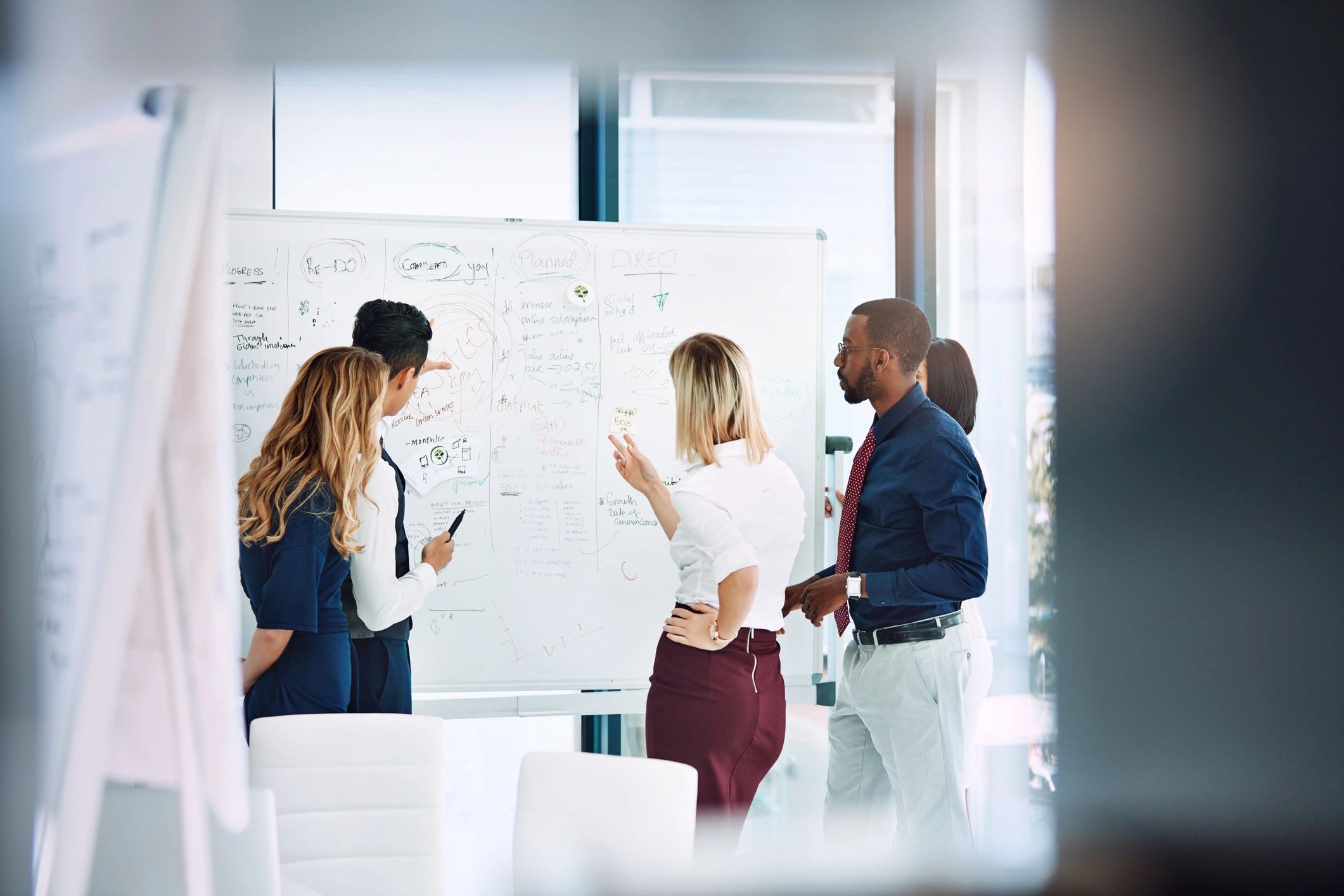 Business team collaborating at a table